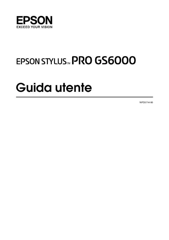 Mode d'emploi EPSON STYLUS PRO GS6000
