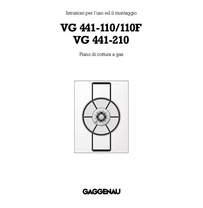 Mode d'emploi GAGGENAU VG441110