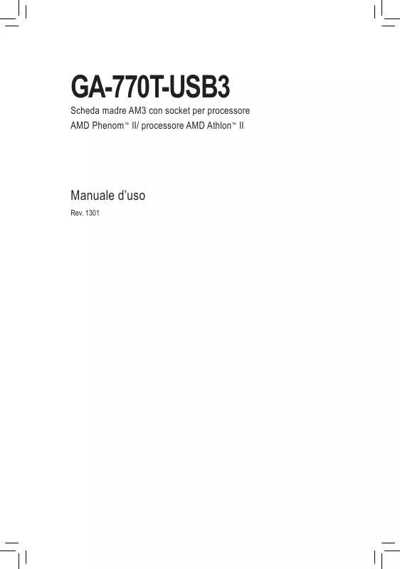 Mode d'emploi GIGABYTE GA-770T-USB3