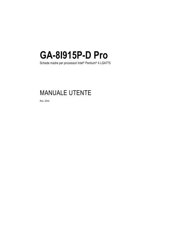 Mode d'emploi GIGABYTE GA-8I915P-D PRO