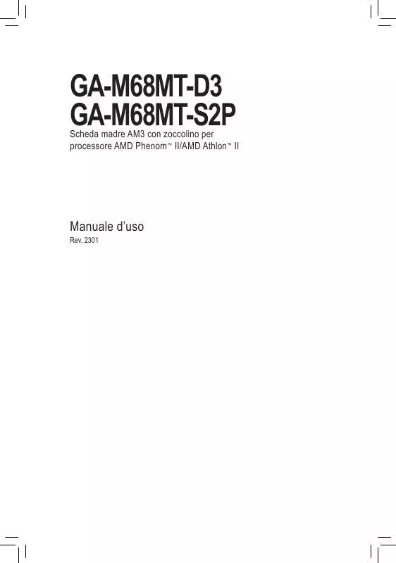 Mode d'emploi GIGABYTE GA-M68MT-D3