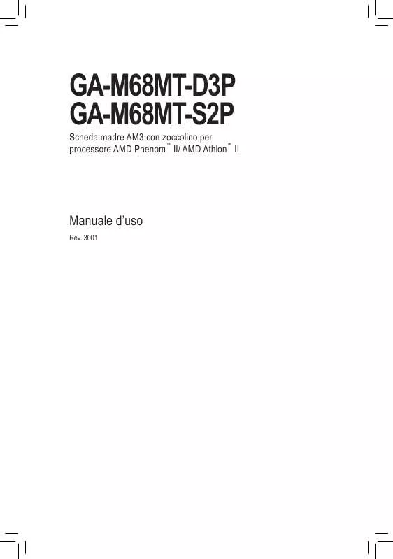 Mode d'emploi GIGABYTE GA-M68MT-D3P