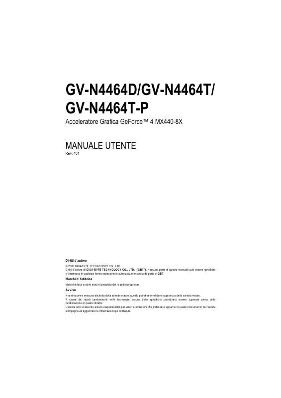 Mode d'emploi GIGABYTE GV-N4464D