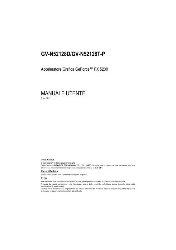 Mode d'emploi GIGABYTE GV-N52128T-P