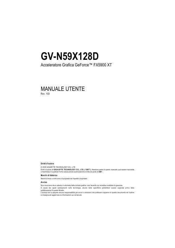 Mode d'emploi GIGABYTE GV-N59X128D