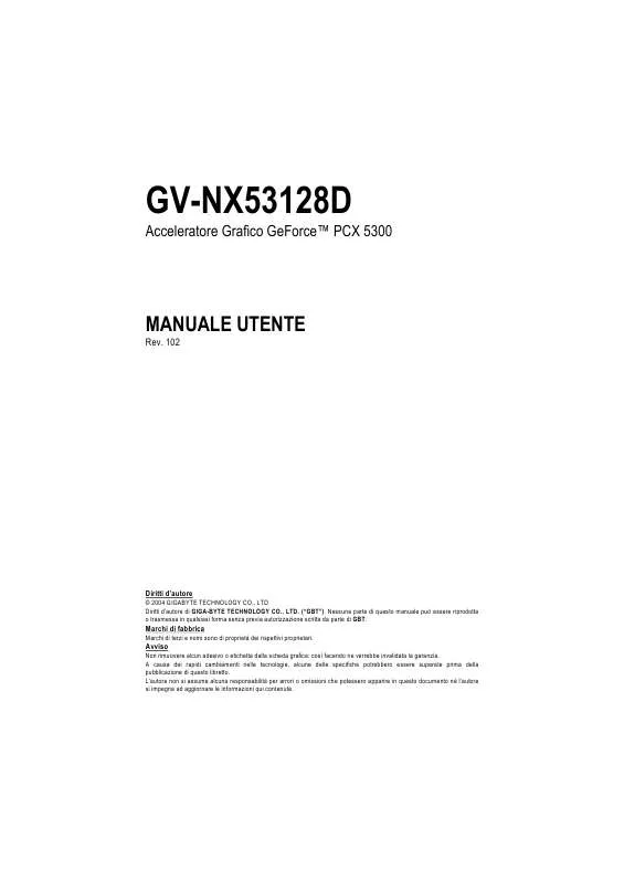 Mode d'emploi GIGABYTE GV-NX53128D