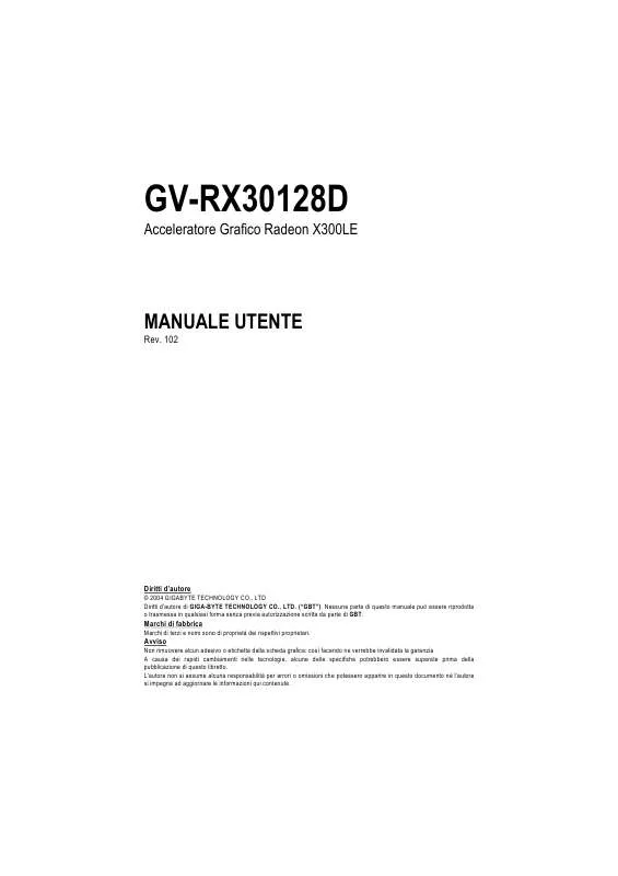 Mode d'emploi GIGABYTE GV-RX30128D