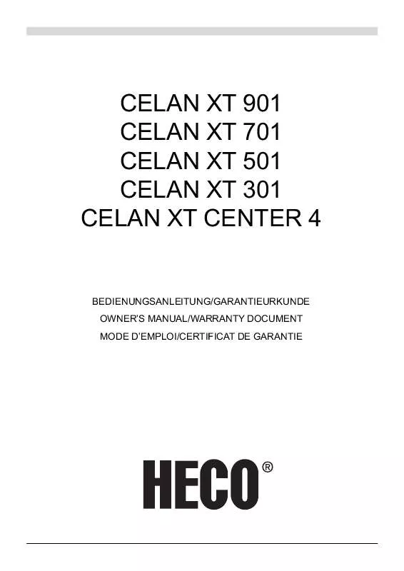 Mode d'emploi HECO CELAN XT 501