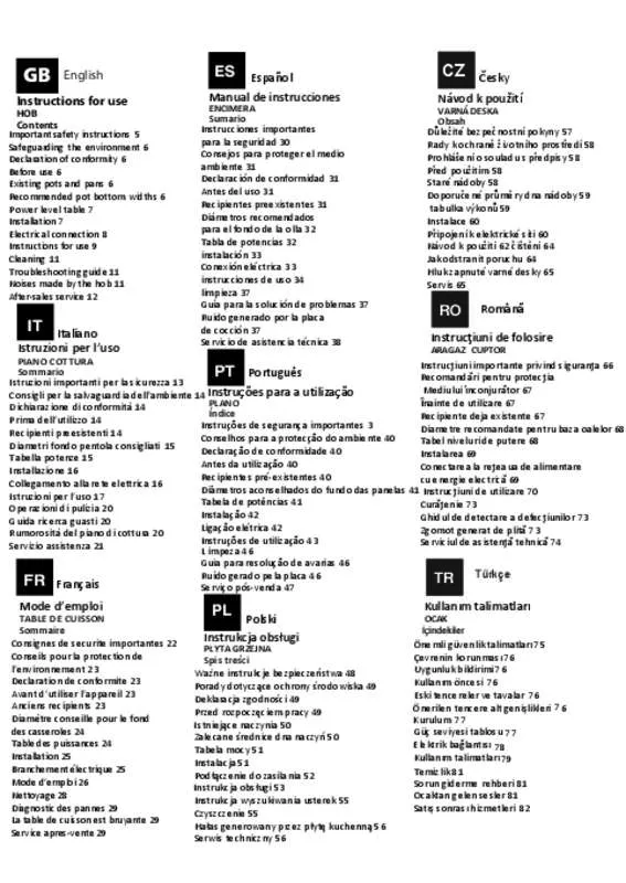 Mode d'emploi HOTPOINT HKIA 630 LC