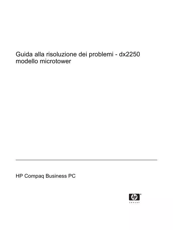 Mode d'emploi HP COMPAQ DX2250 MICROTOWER PC