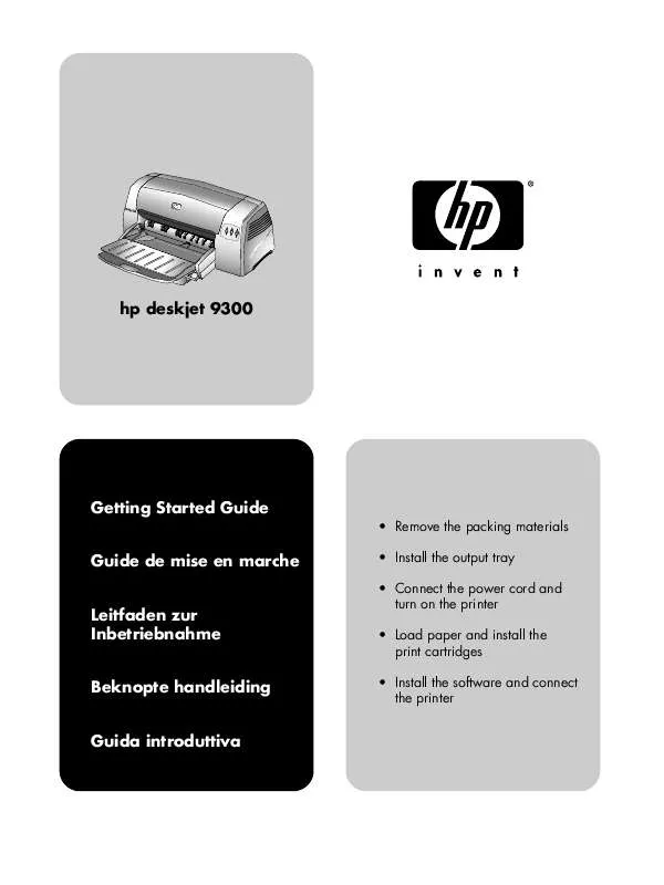 Mode d'emploi HP DESKJET 9300