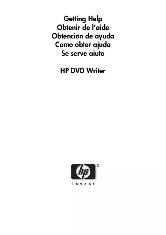 Mode d'emploi HP DVD WRITER DVD100