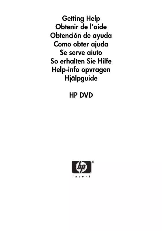 Mode d'emploi HP DVD WRITER DVD800