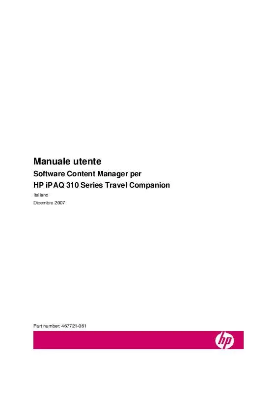 Mode d'emploi HP IPAQ 316 TRAVEL COMPANION
