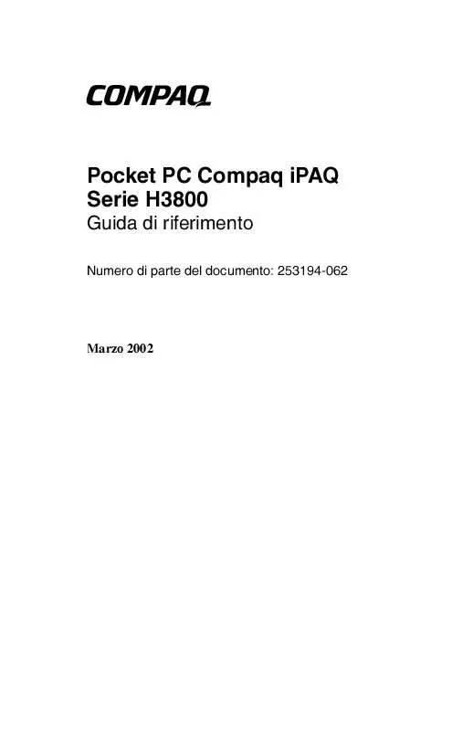 Mode d'emploi HP IPAQ H3800 POCKET PC
