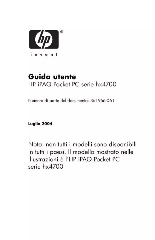 Mode d'emploi HP IPAQ HX4700 POCKET PC