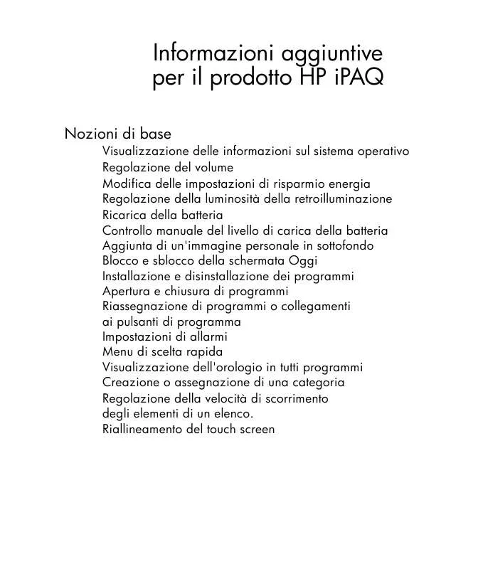 Mode d'emploi HP IPAQ RX1950 POCKET PC