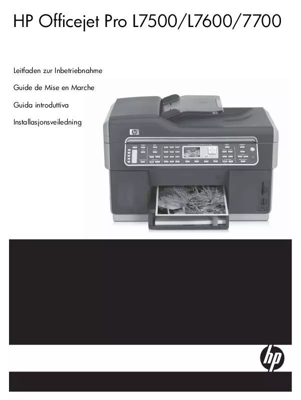 Mode d'emploi HP OFFICEJET PRO L7700 ALL-IN-ONE