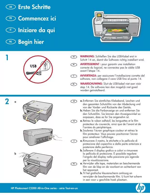 Mode d'emploi HP PHOTOSMART C5200 ALL-IN-ONE