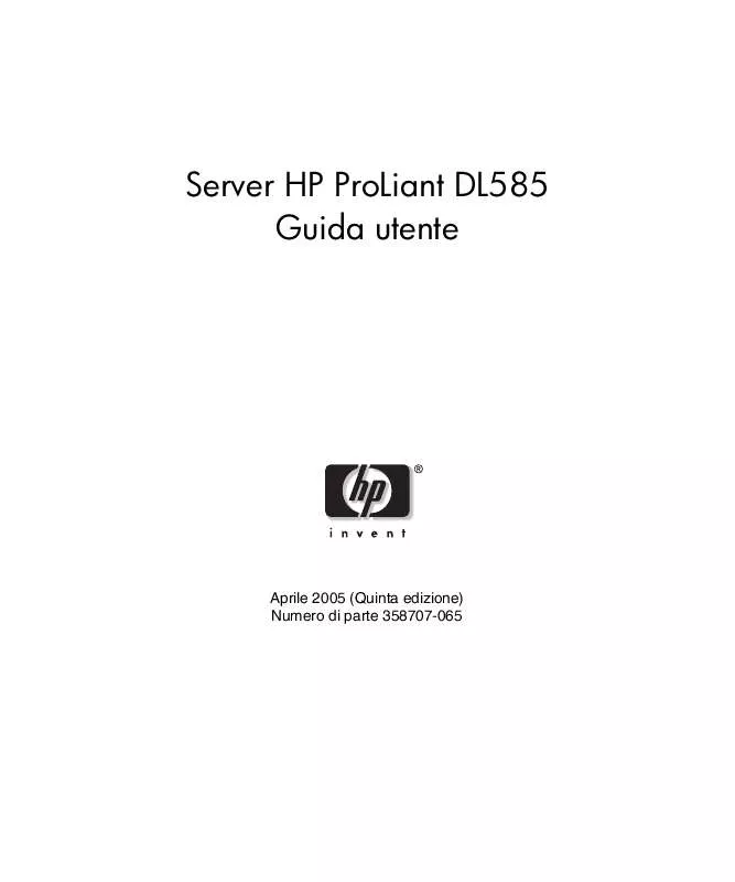 Mode d'emploi HP PROLIANT DL585 SERVER