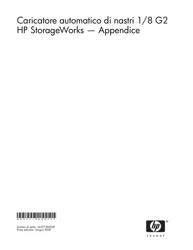 Mode d'emploi HP STORAGEWORKS 1/8 G2 TAPE AUTOLOADER