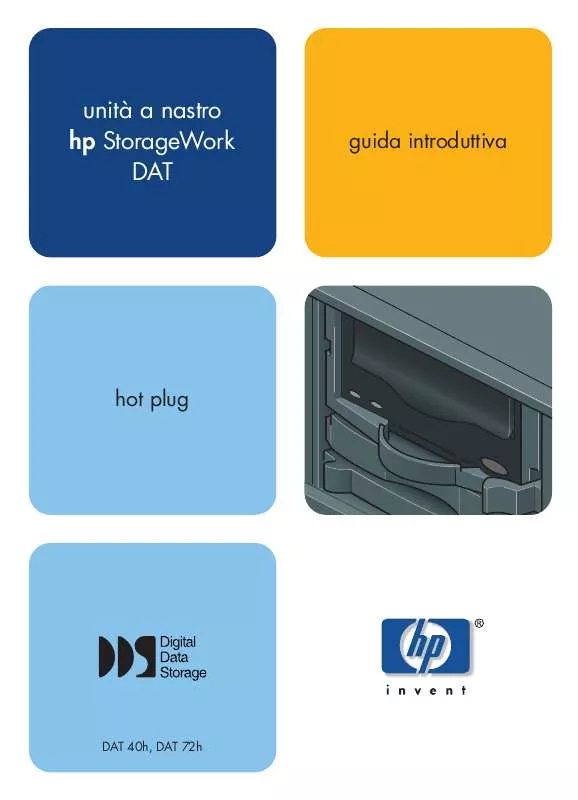 Mode d'emploi HP STORAGEWORKS DAT 72 SCSI TAPE DRIVE