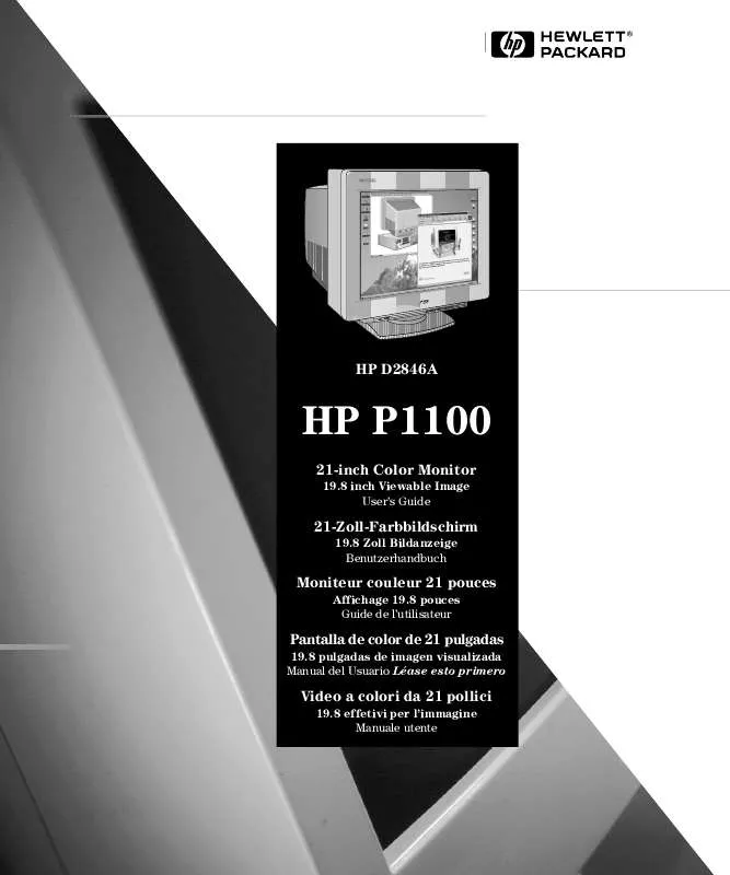 Mode d'emploi HP VECTRA 21 INCH COLOR MONITOR