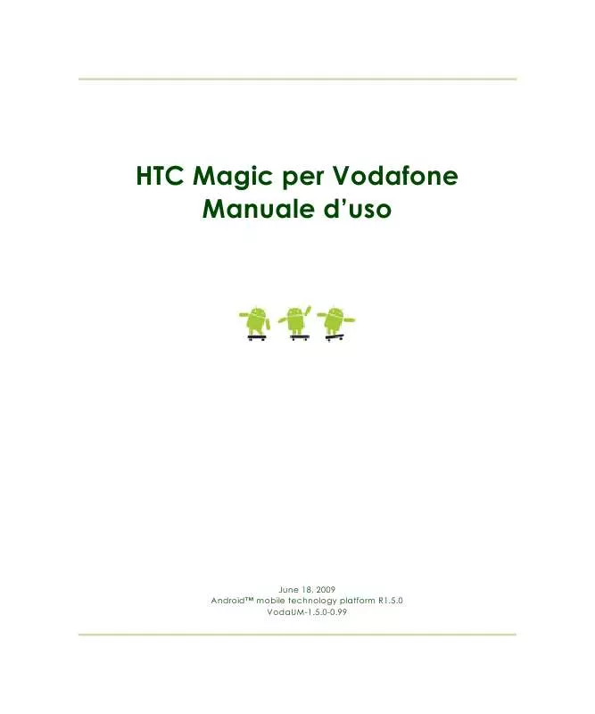 Mode d'emploi HTC MAGIC (VODAFONE)