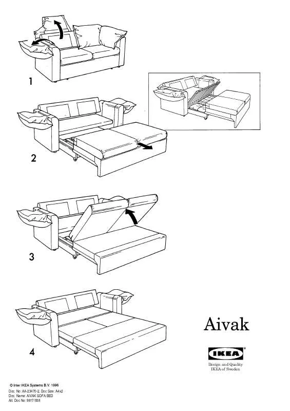 Mode d'emploi IKEA AIVAK DIVANO LETTO 2 POSTI