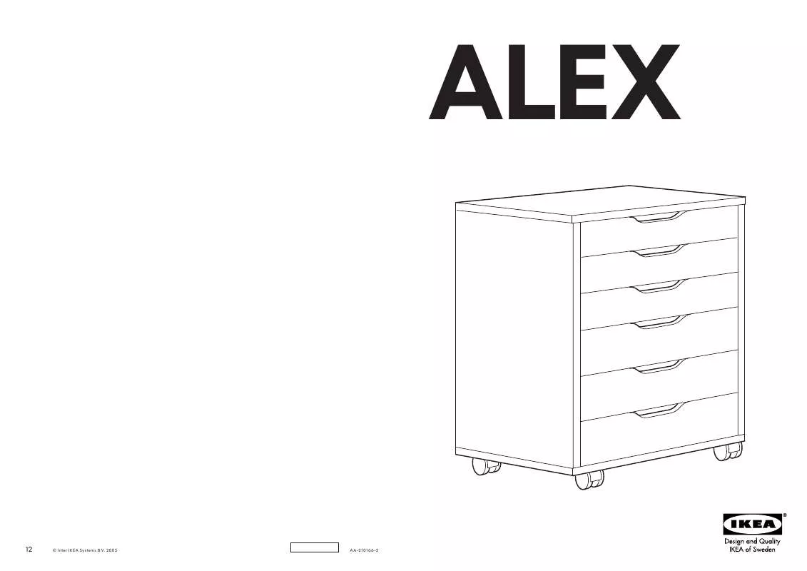 Mode d'emploi IKEA ALEX CASSETTIERA CON ROTELLE