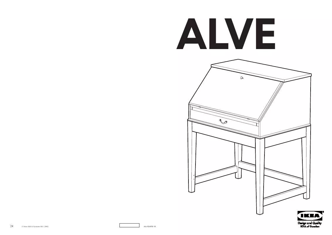 Mode d'emploi IKEA ALVE SECRÉTAIRE 81X102 CM