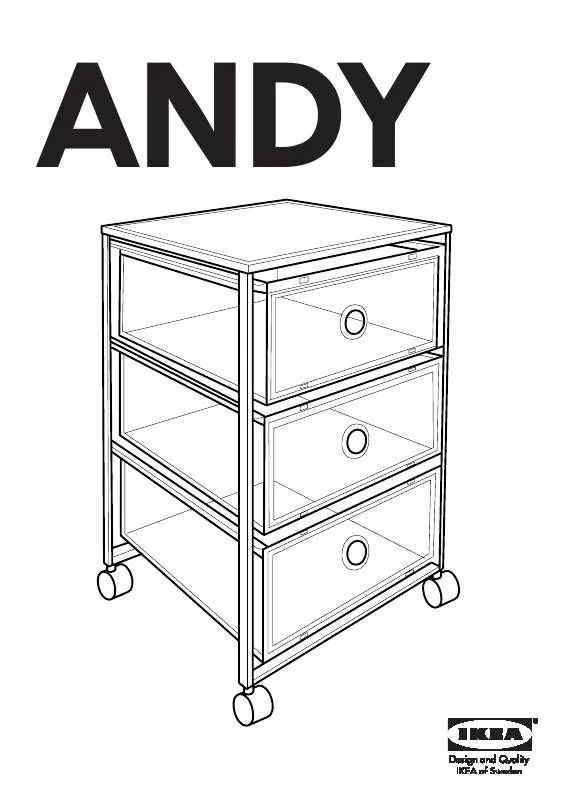 Mode d'emploi IKEA ANDY CASSETTIERA CON ROTELLE 37X59 CM
