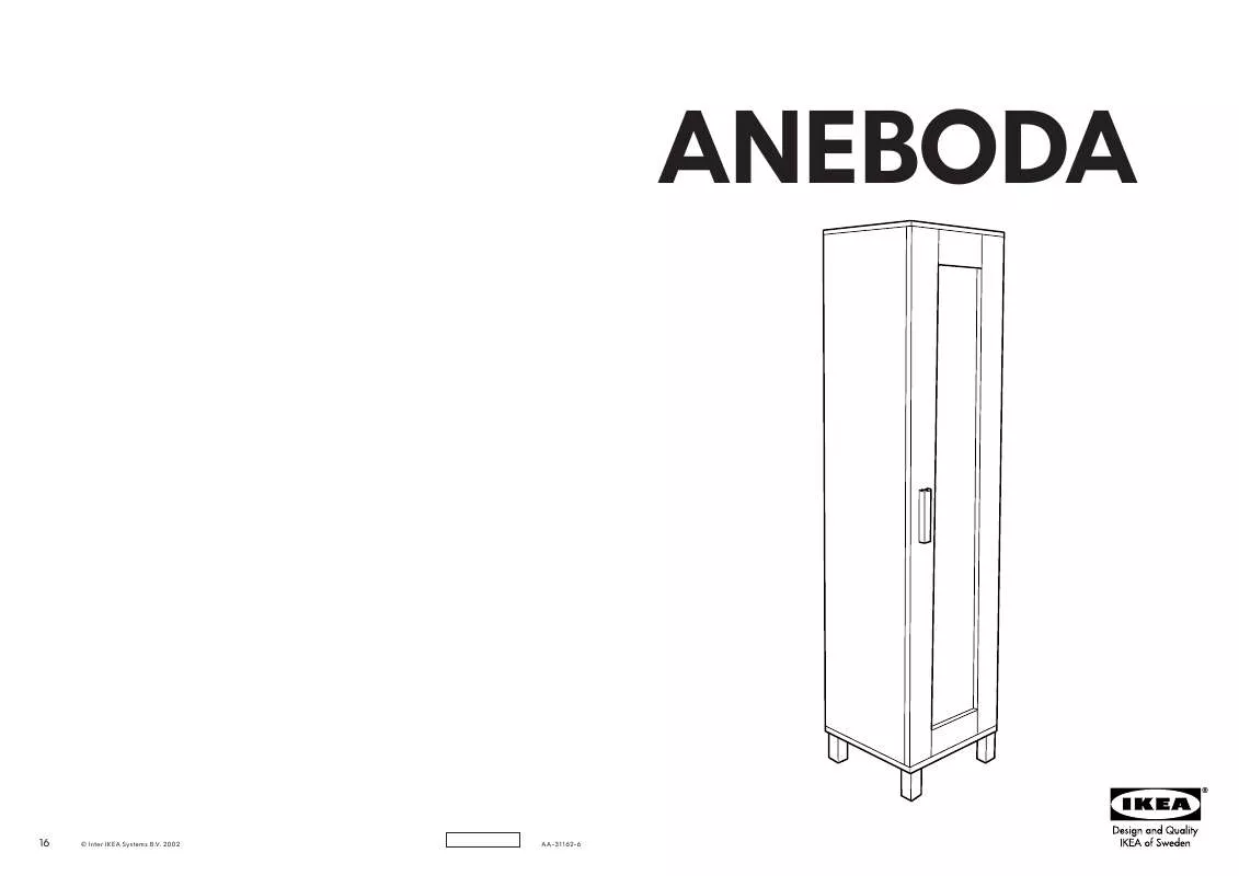 Mode d'emploi IKEA ANEBODA GUARDAROBA 40X180 CM