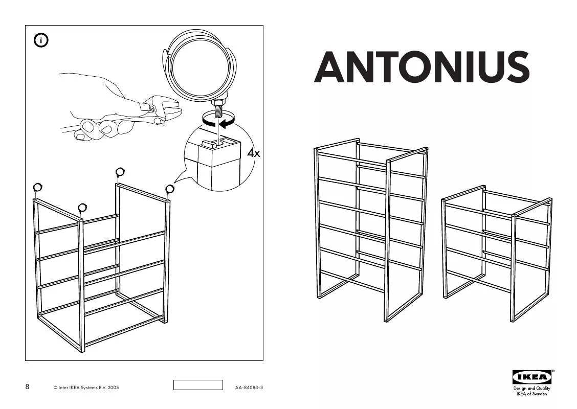 Mode d'emploi IKEA ANTONIUS STRUTTURA 102 COLOR ARGENTO