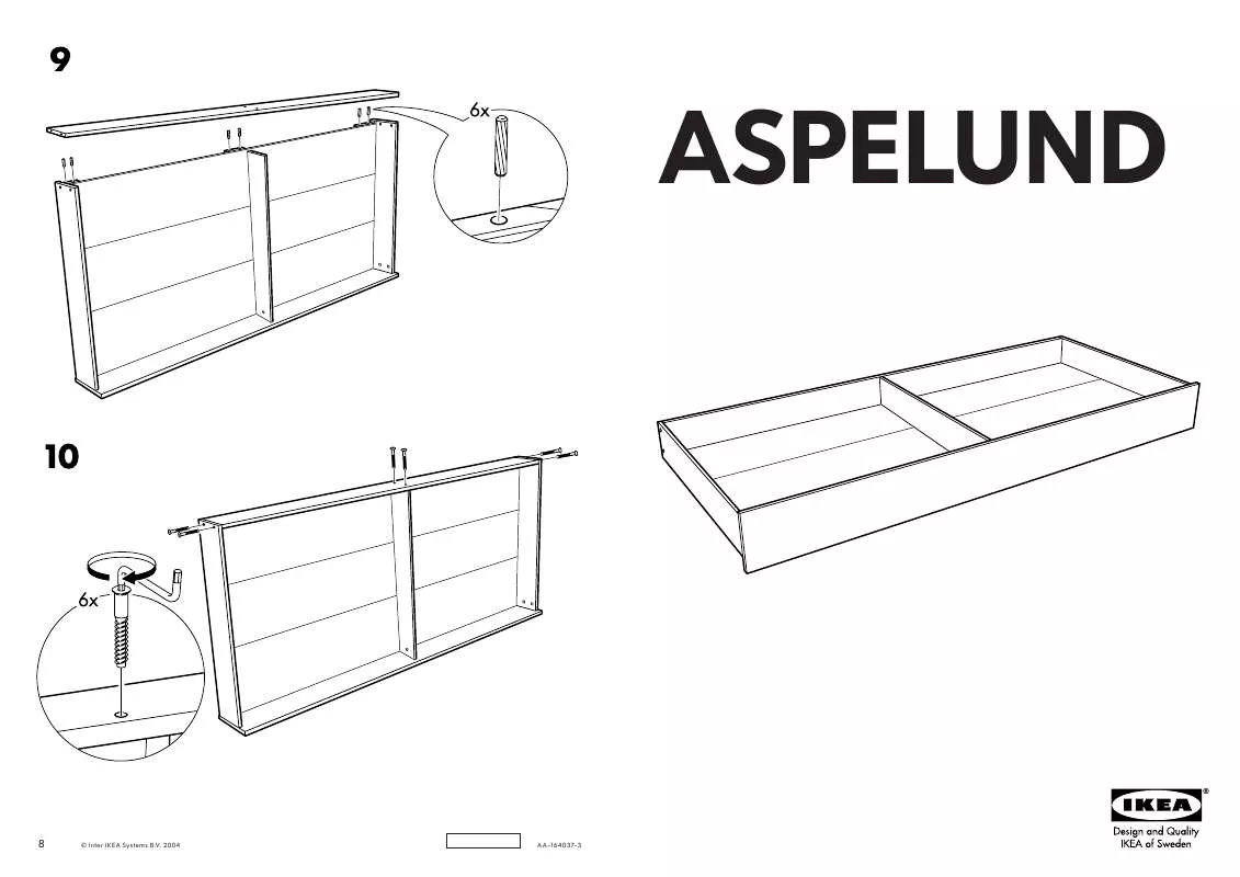 Mode d'emploi IKEA ASPELUND CASSETTO SCORREVOLE