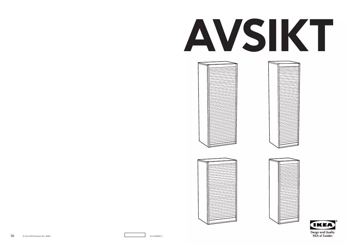 Mode d'emploi IKEA AVSIKT MOBILE A SERRANDINA 60X121 CM