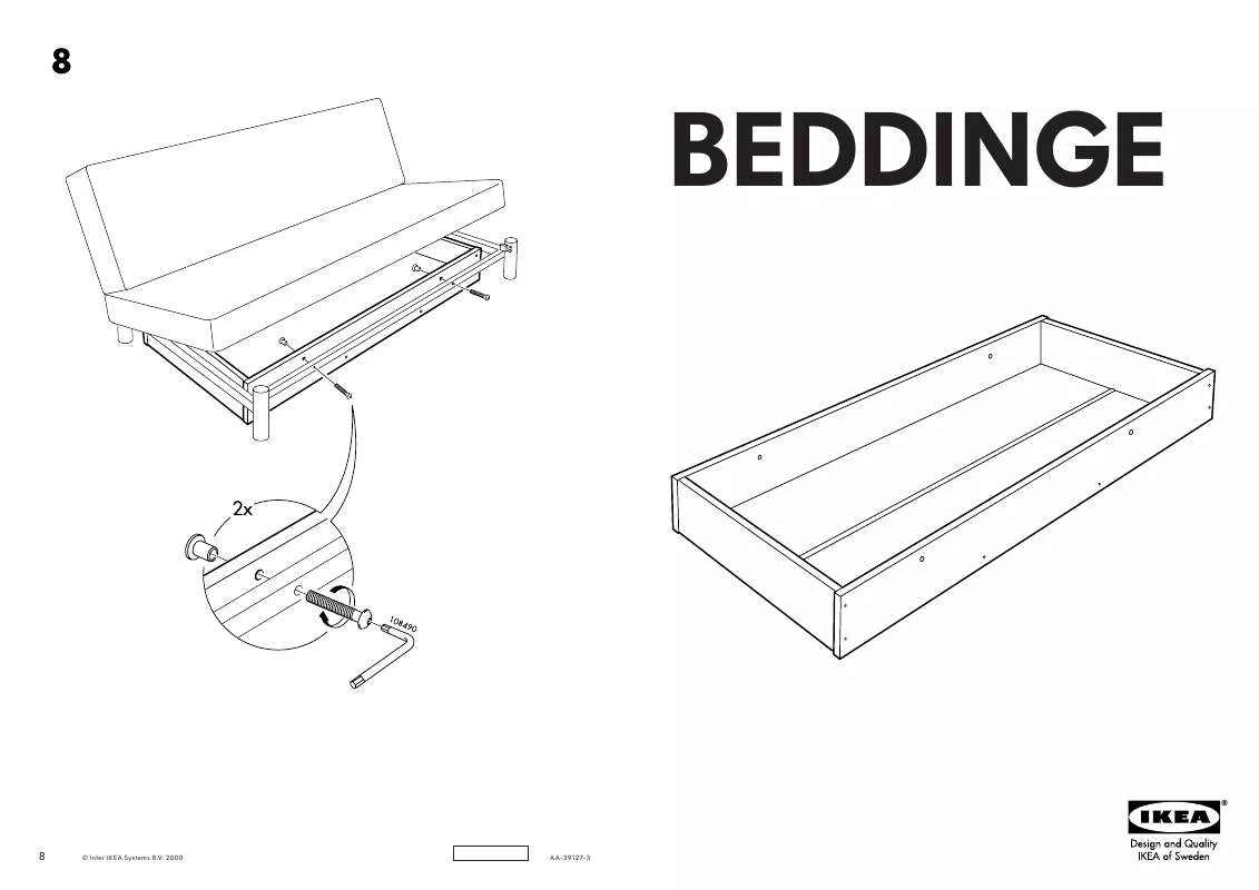 Mode d'emploi IKEA BEDDINGE CASSETTO LETTO