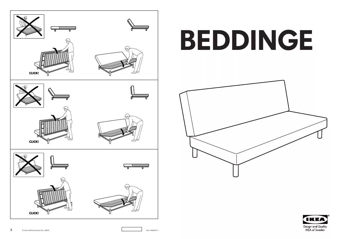 Mode d'emploi IKEA BEDDINGE STRUTTURA LETTO 3 POSTI
