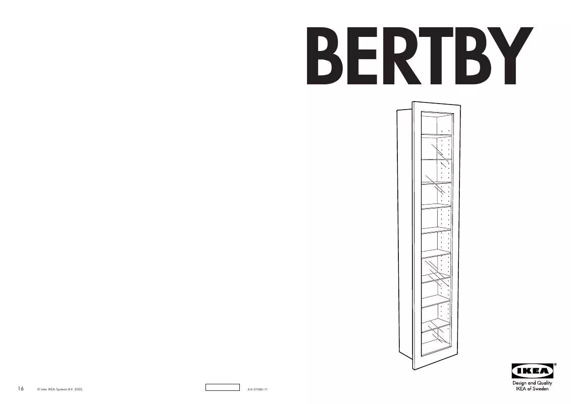 Mode d'emploi IKEA BERTBY VETRINA 42X170 CM
