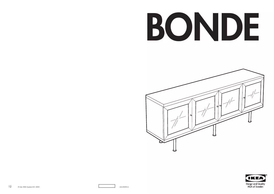 Mode d'emploi IKEA BONDE BUFFET 195X76 CM