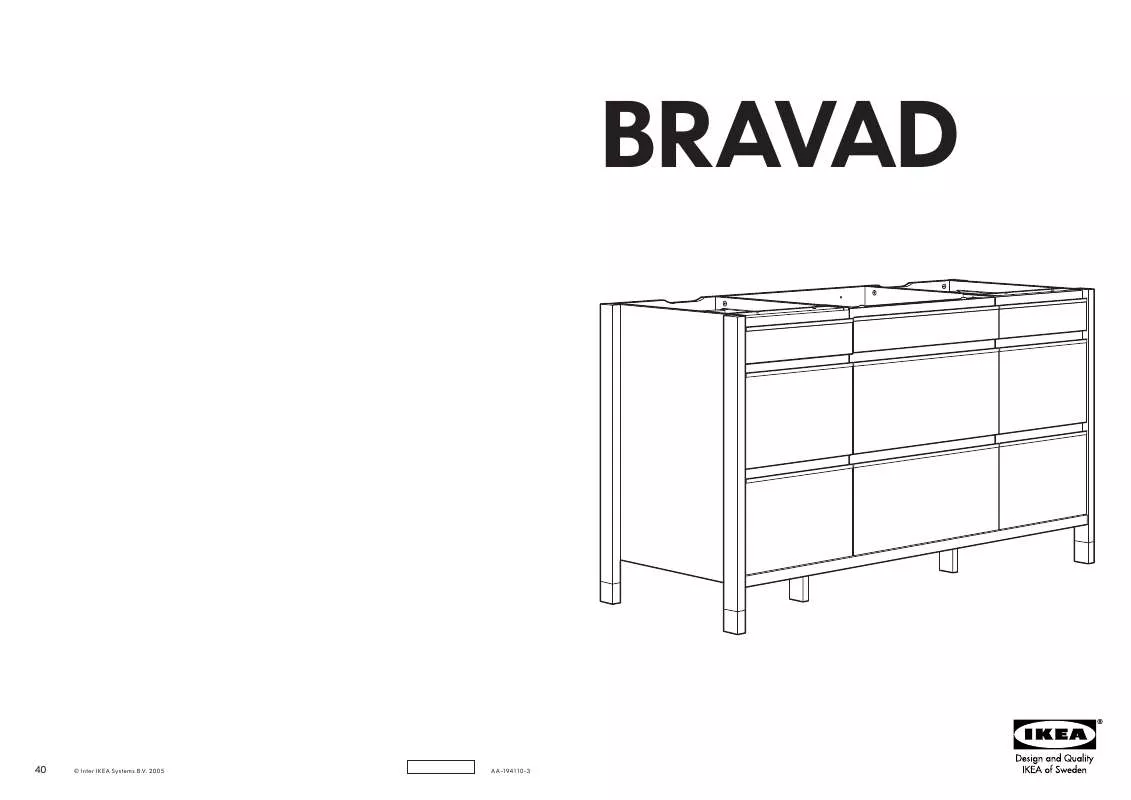 Mode d'emploi IKEA BRAVAD MOBILE BASE 152X90 CM