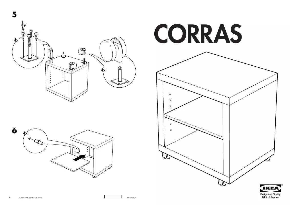 Mode d'emploi IKEA CORRAS TAVOLO 52X40 CM