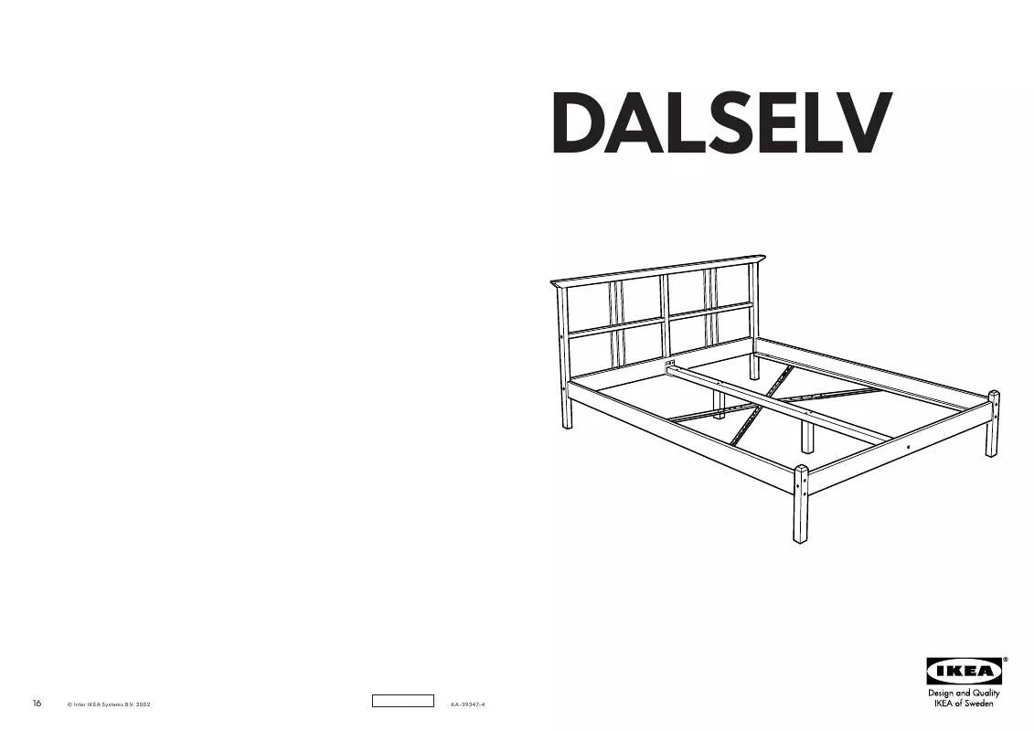 Mode d'emploi IKEA DALSELV STRUTTURA LETTO 2 PIAZZE