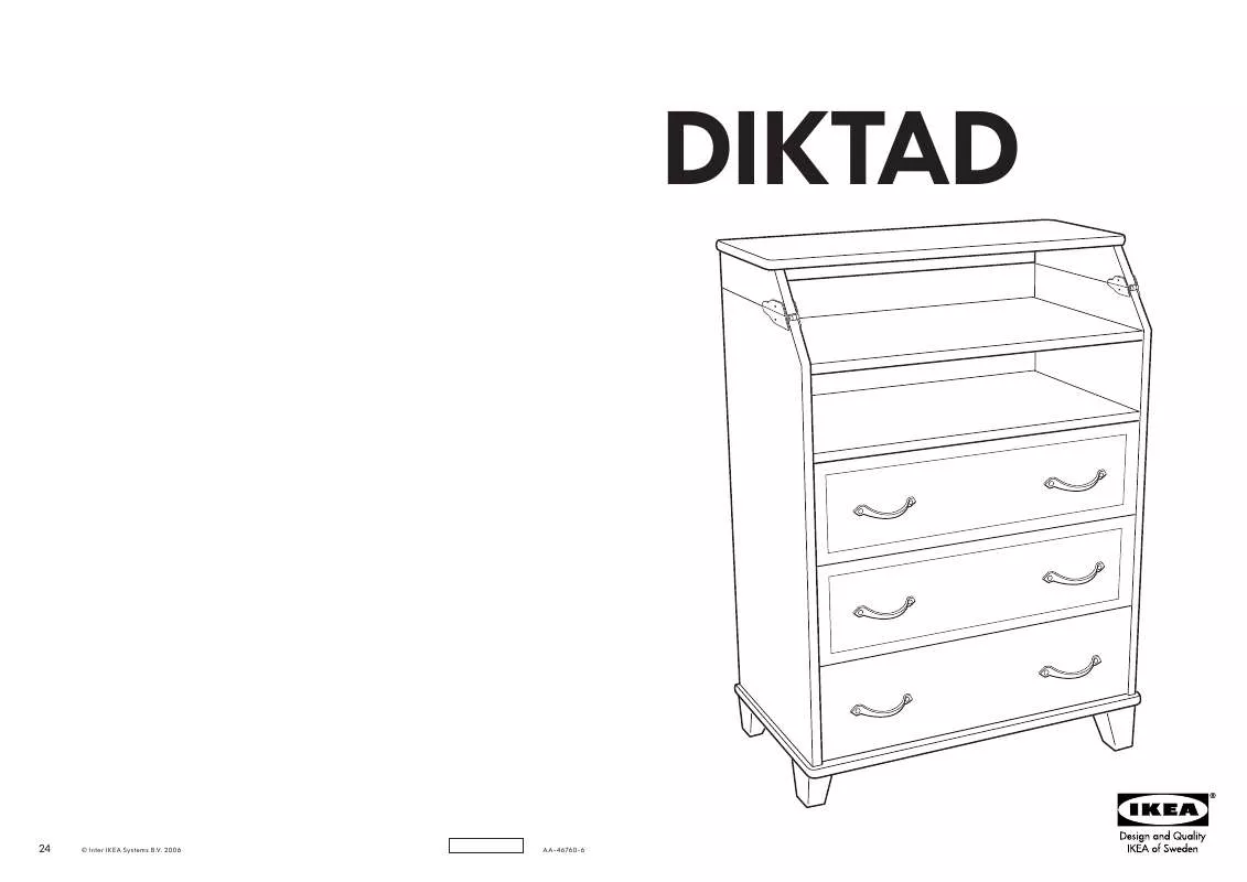 Mode d'emploi IKEA DIKTAD CASSETTIERA/FASCIATOIO