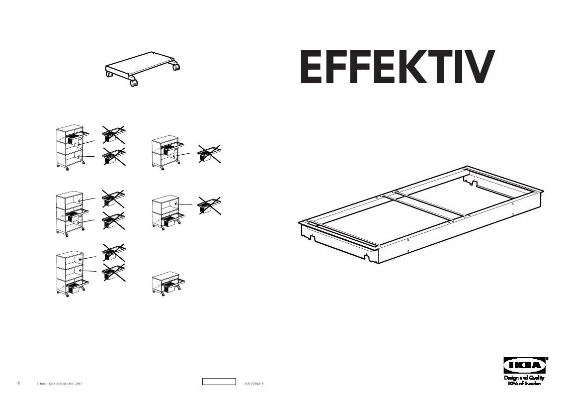 Mode d'emploi IKEA EFFEKTIV BAS/GAM SUP 85 CM