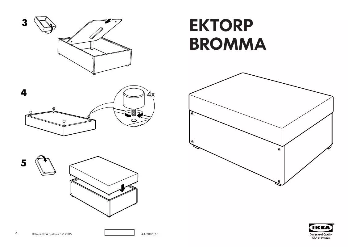 Mode d'emploi IKEA EKTORP BROMMA STRUTTURA POGGIAPIEDI