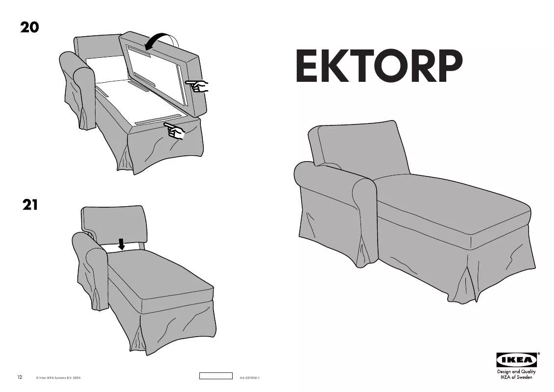 Mode d'emploi IKEA EKTORP CHAISE-LONGUE