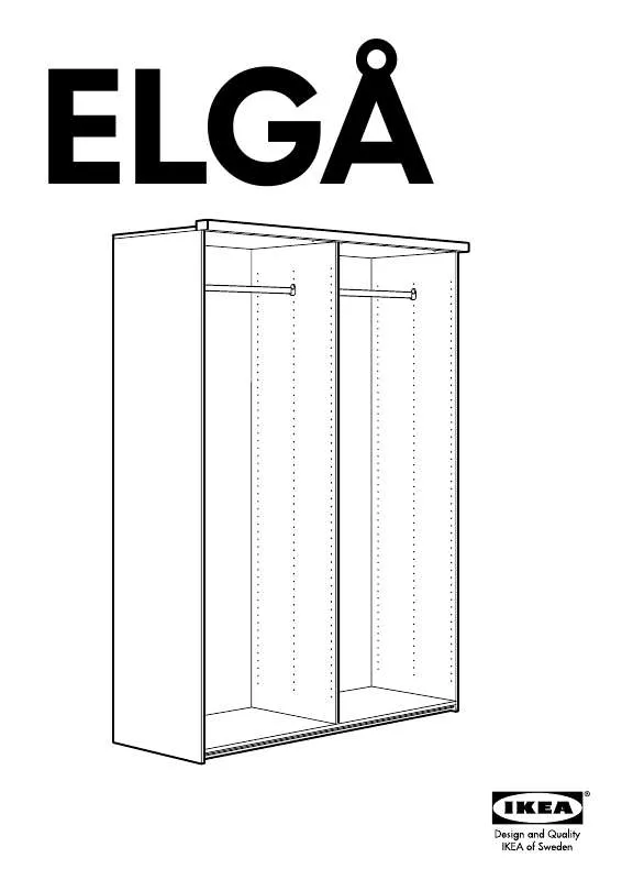 Mode d'emploi IKEA ELGÅ GUARDAROBA 145X58X203 CM