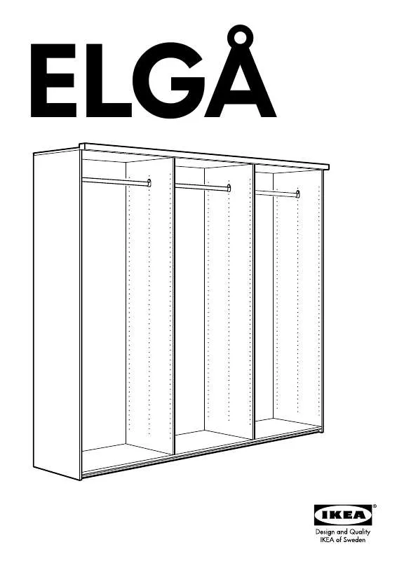 Mode d'emploi IKEA ELGA GUARDAROBA 217X58X203 CM