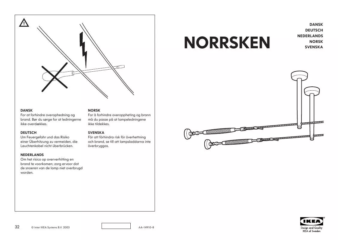 Mode d'emploi IKEA NORRSKEN